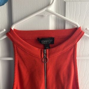 Trendy TOPSHOP body suit w/ zipper!
